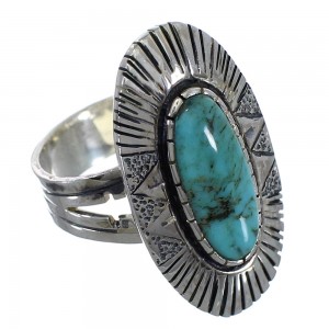 Turquoise Sterling Silver Jewelry Ring Size 8-1/4 VX56974