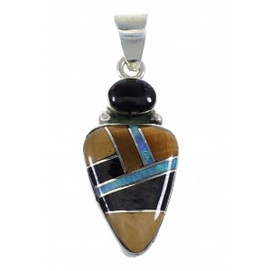 Multicolor Southwest Sterling Silver Jewelry Pendant RX54430