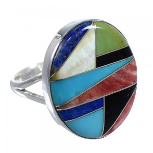 Silver And Multicolor Jewelry Ring Size 6 VX58839