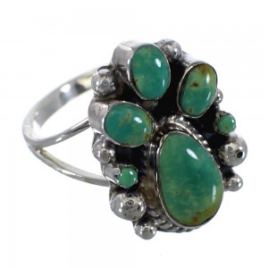 Turquoise Genuine Sterling Silver Ring Size 5-3/4 RX60384