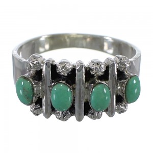 Southwest Sterling Silver Turquoise Ring Size 5 RX60624