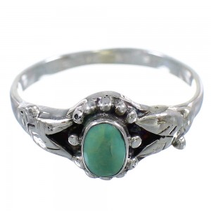 Sterling Silver And Turquoise Ring Size 5-1/4 RX59624