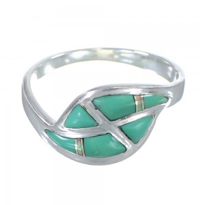 Turquoise And Opal Authentic Sterling Silver Ring Size 8-1/4 AX82919