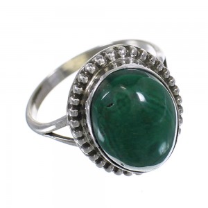 Malachite Sterling Silver Southwest Ring Size 6-1/4 RX63108