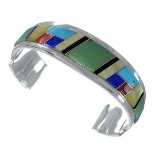 Sterling Silver Multicolor Cuff Bracelet VX60610