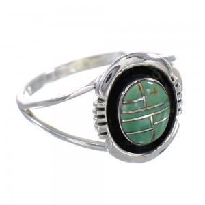 Southwest Turquoise Genuine Sterling Silver Ring Size 5-3/4 RX60133