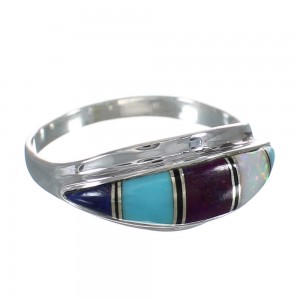 Genuine Sterling Silver Multicolor Ring Size 4-3/4 MX60112