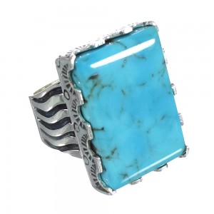 Turquoise And Sterling Silver Southwest Ring Size 6-1/4 WX62119