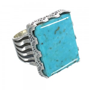Turquoise Southwest Sterling Silver Ring Size 4-1/2 WX62162