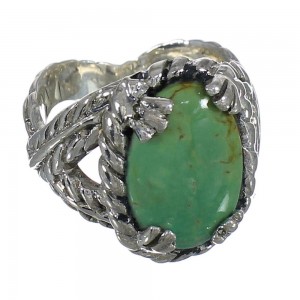 Sterling Silver And Turquoise Southwest Ring Size 7-1/2 WX80716