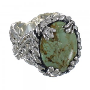 Sterling Silver Southwestern Turquoise Ring Size 4-3/4 WX80724