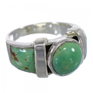 Turquoise And Genuine Sterling Silver Ring Size 8-1/4 VX61483
