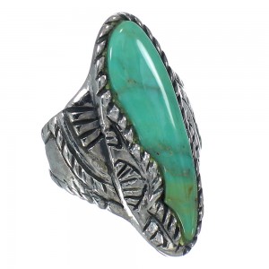 Southwestern Turquoise Authentic Sterling Silver Ring Size 6-1/2 RX62757