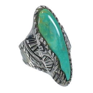 Authentic Sterling Silver Southwest Turquoise Ring Size 5 RX62778