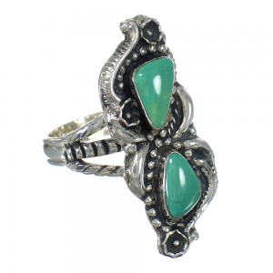 Sterling Silver And Turquoise Southwestern Ring Size 7-3/4 RX62807