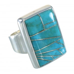 Turquoise Silver Southwestern Ring Size 5-1/2 YX70415