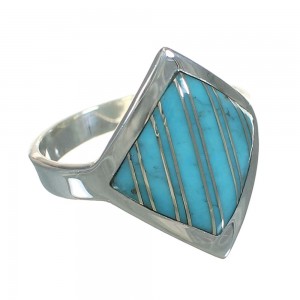 Genuine Sterling Silver And Turquoise Southwest Jewelry Ring Size 5-1/4 YX70574