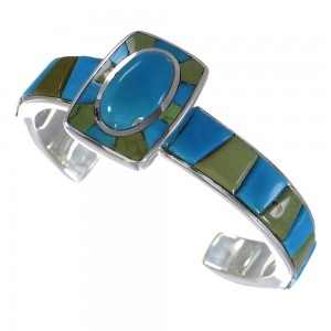 Southwest Sterling Silver Turquoise Bracelet VX63147