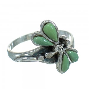 Turquoise Silver Dragonfly Ring Size 7-3/4 AX79456