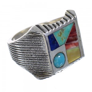 Multicolor Silver Southwest Ring Size 8 YX75811
