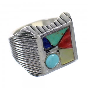 Multicolor Sterling Silver Southwest Ring Size 4-1/2 YX75818