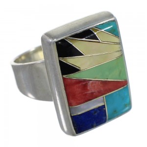 Multicolor And Sterling Silver Ring Size 5-1/2 YX77493