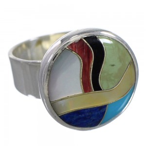 Silver Multicolor Southwest Ring Size 5 YX77511