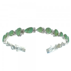 Sterling Silver Turquoise Link Bracelet VX65223