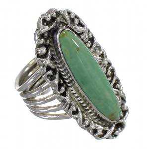 Turquoise And Silver Southwest Ring Size 4-1/2 QX74979
