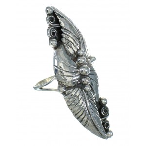 Southwest Silver Leaf Ring Size 7-1/4 YX82893