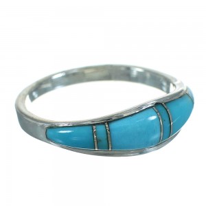 Southwest Turquoise Silver Ring Size 4-3/4 YX76463
