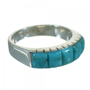 Silver Turquoise Southwest Jewelry Ring Size 4-1/2 YX76525