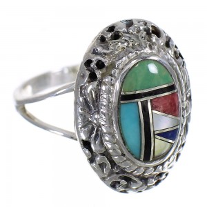 Sterling Silver Multicolor Southwest Ring Size 4-3/4 YX70975
