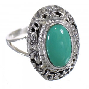 Genuine Sterling Silver And Turquoise Southwest Ring Size 6-1/4 YX73795