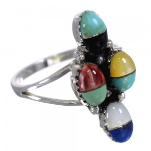Sterling Silver Multicolor Southwest Ring Size 5-1/2 YX70917
