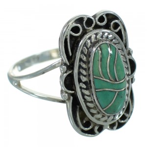 Southwest Sterling Silver And Turquoise Jewelry Ring Size 5-1/2 YX69679