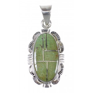 Turquoise Sterling Silver Southwest Pendant QX78947