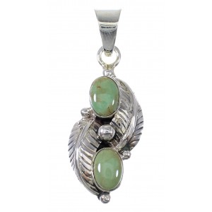 Turquoise Southwestern Sterling Silver Jewelry Pendant QX79152