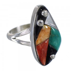 WhiteRock Sterling Silver Multicolor Ring Size 6-1/2 WX81930