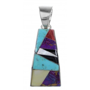 Multicolor Sterling Silver Southwestern Pendant YX94746