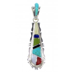 Genuine Sterling Silver Multicolor Pendant RX95685