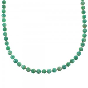 Amazonite Navajo Silver Bead Necklace AX99952