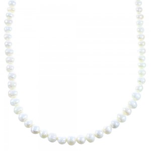 Fresh Water Pearl Sterling Silver Bead Necklace AX102120