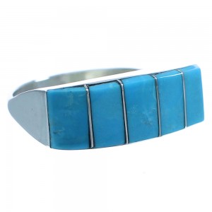 Genuine Sterling Silver Zuni Turquoise Jewelry Ring Size 5-3/4 TX103111