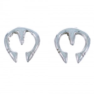 Navajo Sterling Silver Naja Post Earrings RX112387