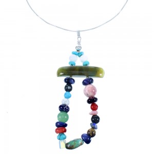 Multicolor Treasure Bead Sterling Silver Necklace RX112714