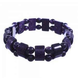 Blue Goldstone Southwest Strecth Bead Bracelet SX114436