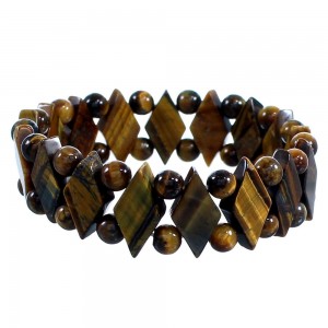 Southwestern Tiger Eye Stretch Bead Bracelet SX114424