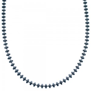 Hematite Genuine Sterling Silver Southwest Bead Necklace SX114600