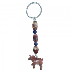 Multicolor Horse Sterling Silver Key Chain RX115133